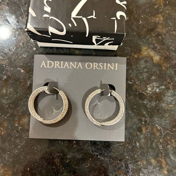 Women’s Adriana Orsini hoop earrings - Picture 3 of 5